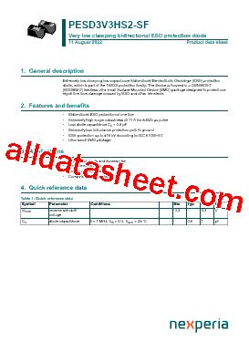 pesd3v3hs2-sf|3V3HS Datasheet PDF .